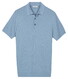 Thomas Maine Polo Pullover Stroke Pattern Knit Licht Blauw