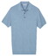 Thomas Maine Polo Pullover Stroke Pattern Knit Polo Licht Blauw