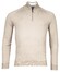 Thomas Maine Pullover Half Zip Double Knit Inner Cotton Layer Trui Kitt