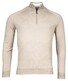Thomas Maine Pullover Half Zip Double Knit Inner Cotton Layer Trui Kitt