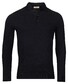 Thomas Maine Pullover Polo Collar Half Milano Knit Trui Navy