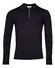 Thomas Maine Pullover Polo Half Zip Collar Single Knit Trui Blauw