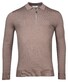 Thomas Maine Pullover Polo Half Zip Collar Single Knit Trui Taupe
