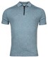 Thomas Maine Pullover Polo Half Zip Short Sleeve Single & Rib Knit Grijsblauw