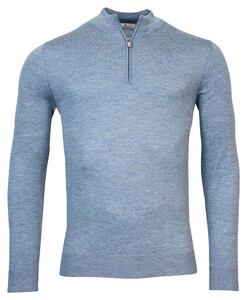 Thomas Maine Pullover Shirt Style Zip Single Knit Blue