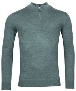 Thomas Maine Pullover Shirt Style Zip Single Knit Green