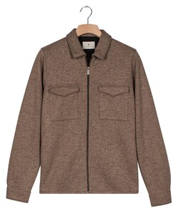 Thomas Maine Reva Knitted Overshirt Double Face Brown