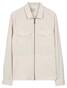 Thomas Maine Reva Yarn Dyed Seersucker Overshirt Licht Beige