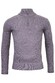Thomas Maine Rib Knit Zip Yak Merino Blend Trui Grijs Melange