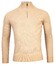 Thomas Maine Rib Knit Zip Yak Merino Blend Trui Licht Camel