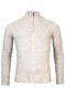 Thomas Maine Rib Knit Zip Yak Merino Blend Trui Zilvergrijs