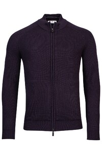 Thomas Maine Ribbed Cardigan Zip Navy