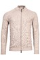 Thomas Maine Ribbed Cardigan Zip Vest Licht Beige