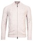 Thomas Maine Ribbed Cardigan Zip Vest Licht Grijs