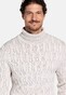 Thomas Maine Rollneck Allover Multi Diagonal Cable Knit Trui Off White