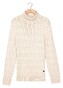 Thomas Maine Rollneck Allover Multi Diagonal Cable Knit Trui Off White
