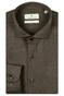 Thomas Maine Roma Modern Kent Jersey Merino Overhemd Taupe