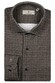 Thomas Maine Roma Modern Kent Jersey Pied-de-Poule Pattern Overhemd Bruin