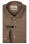 Thomas Maine Roma Modern Kent Jersey Piqué Melange Overhemd Taupe