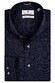 Thomas Maine Roma Modern Kent Linnen Délavé by Albini Overhemd Dark Navy