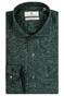 Thomas Maine Roma Modern Kent Linnen Faux-Uni Overhemd Dark Olive