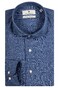 Thomas Maine Roma Modern Kent Linnen Faux-Uni Overhemd Jeans Blauw