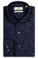 Thomas Maine Roma Modern Kent Linnen Faux-Uni Overhemd Navy