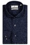 Thomas Maine Roma Modern Kent Linnen Faux-Uni Overhemd Navy