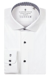 Thomas Maine Roma Modern Kent Luxury Comfort Hyperstretch Contrast Shirt White