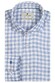 Thomas Maine Roma Modern Kent Modal Wool Blend Check Overhemd Licht Blauw