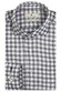 Thomas Maine Roma Modern Kent Modal Wool Blend Check Overhemd Midden Grijs