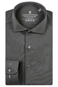 Thomas Maine Roma Modern Kent Soft Liquid Cotton Shirt Soft Green
