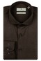 Thomas Maine Roma Modern Kent Uni Color Merino Jersey Overhemd Taupe