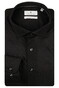 Thomas Maine Roma Modern Kent Uni Color Merino Jersey Overhemd Zwart