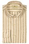 Thomas Maine Roma Modern Kent Wide Stripes Linnen Overhemd Licht Beige