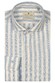 Thomas Maine Roma Modern Kent Wide Stripes Linnen Overhemd Licht Blauw