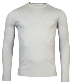 Thomas Maine Ronde Hals Single Knit Merino Wool Trui Ice Green