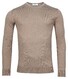 Thomas Maine Ronde Hals Single Knit Merino Wool Trui Jute