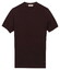 Thomas Maine Short Sleeve Crew Neck Half Milano Knit Trui Donker Bruin