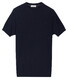 Thomas Maine Short Sleeve Crew Neck Half Milano Knit Trui Navy