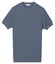 Thomas Maine Short Sleeve Crew Neck Half Milano Knit Trui Storm Blue