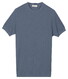 Thomas Maine Short Sleeve Crew Neck Half Milano Knit Trui Storm Blue