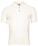 Thomas Maine Short Sleeve Subtle Structure Knit Piqué Garment Dye Poloshirt Ecru