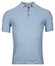 Thomas Maine Short Sleeve Subtle Structure Knit Piqué Garment Dye Poloshirt Light Blue