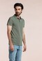 Thomas Maine Short Sleeve Zip Collar Hyperflex Piqué Polo Groen