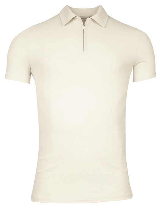 Thomas Maine Short Sleeve Zip Collar Hyperflex Piqué Polo Mintgroen