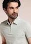 Thomas Maine Short Sleeve Zip Collar Hyperflex Piqué Polo Mintgroen