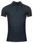 Thomas Maine Short Sleeve Zip Collar Hyperflex Piqué Polo Navy