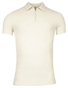 Thomas Maine Short Sleeve Zip Collar Hyperflex Piqué Poloshirt Mint Green