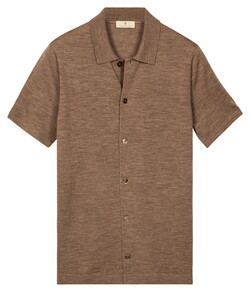 Thomas Maine Single Knit Fine Merino Cardigan Taupe